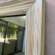 Authentic 19th-century brasserie mirror renovated in solid wood 180x85.
