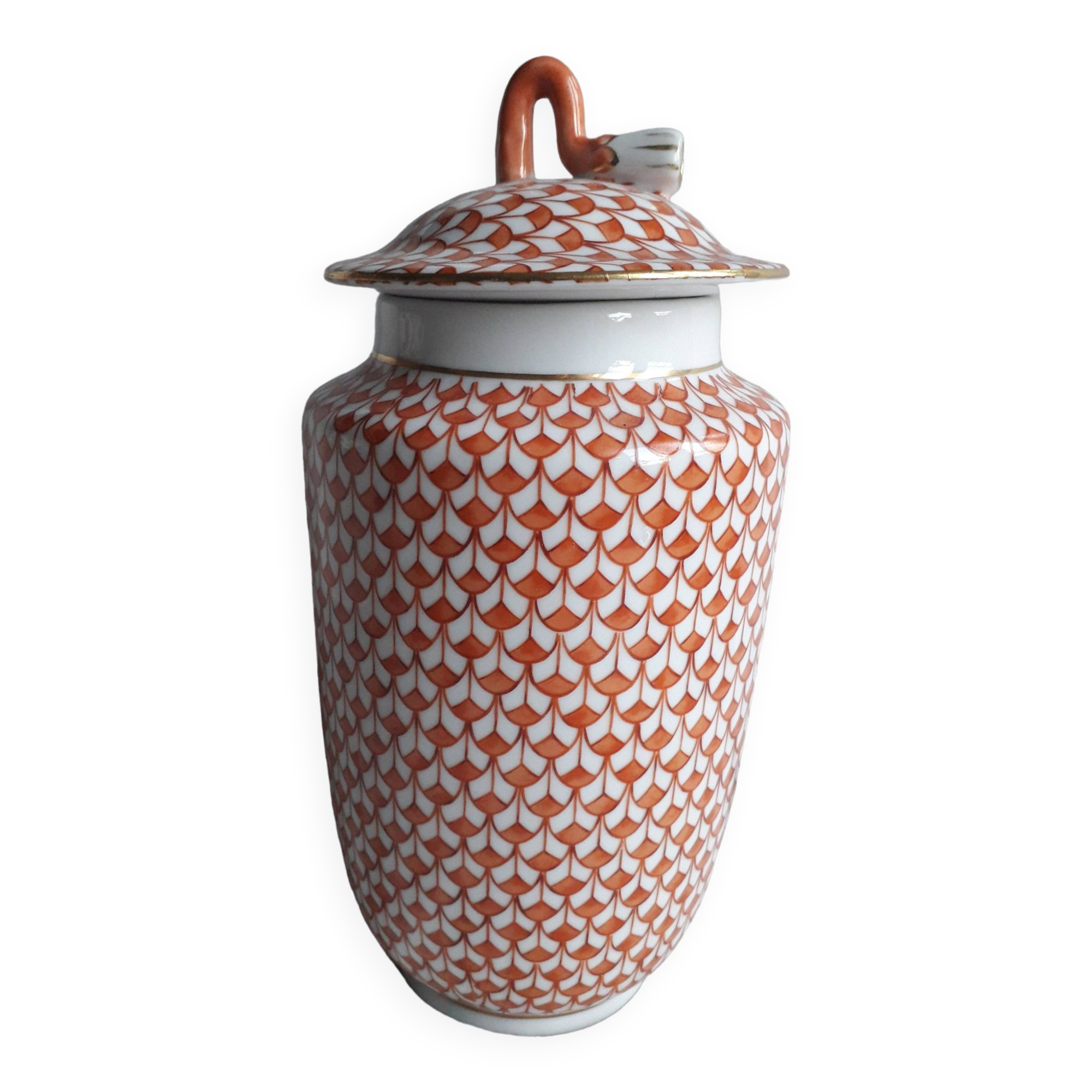 Vintage ceramic with geometric decor