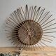Vintage rattan sun mirror