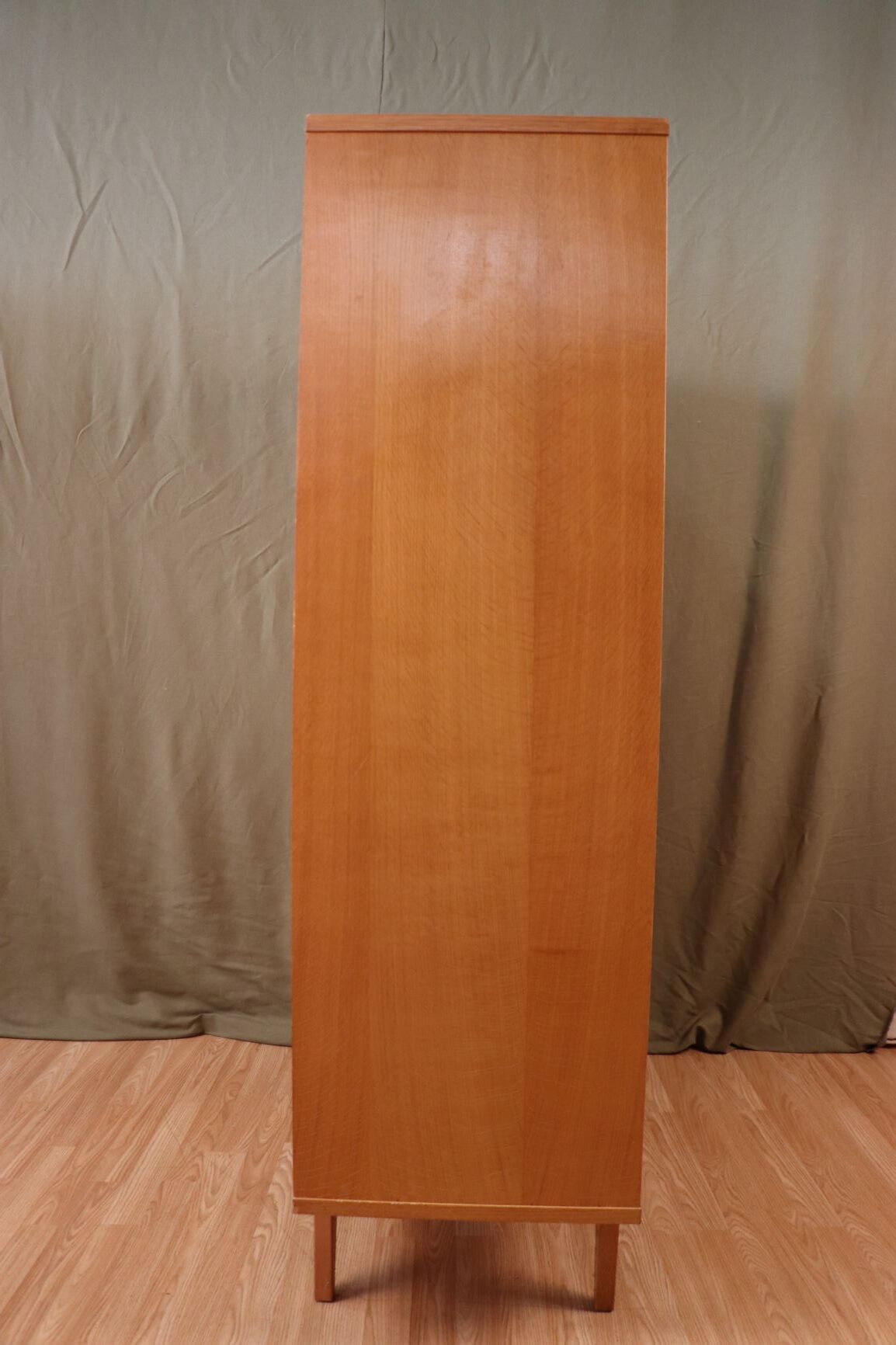 Wood and rattan cabinet