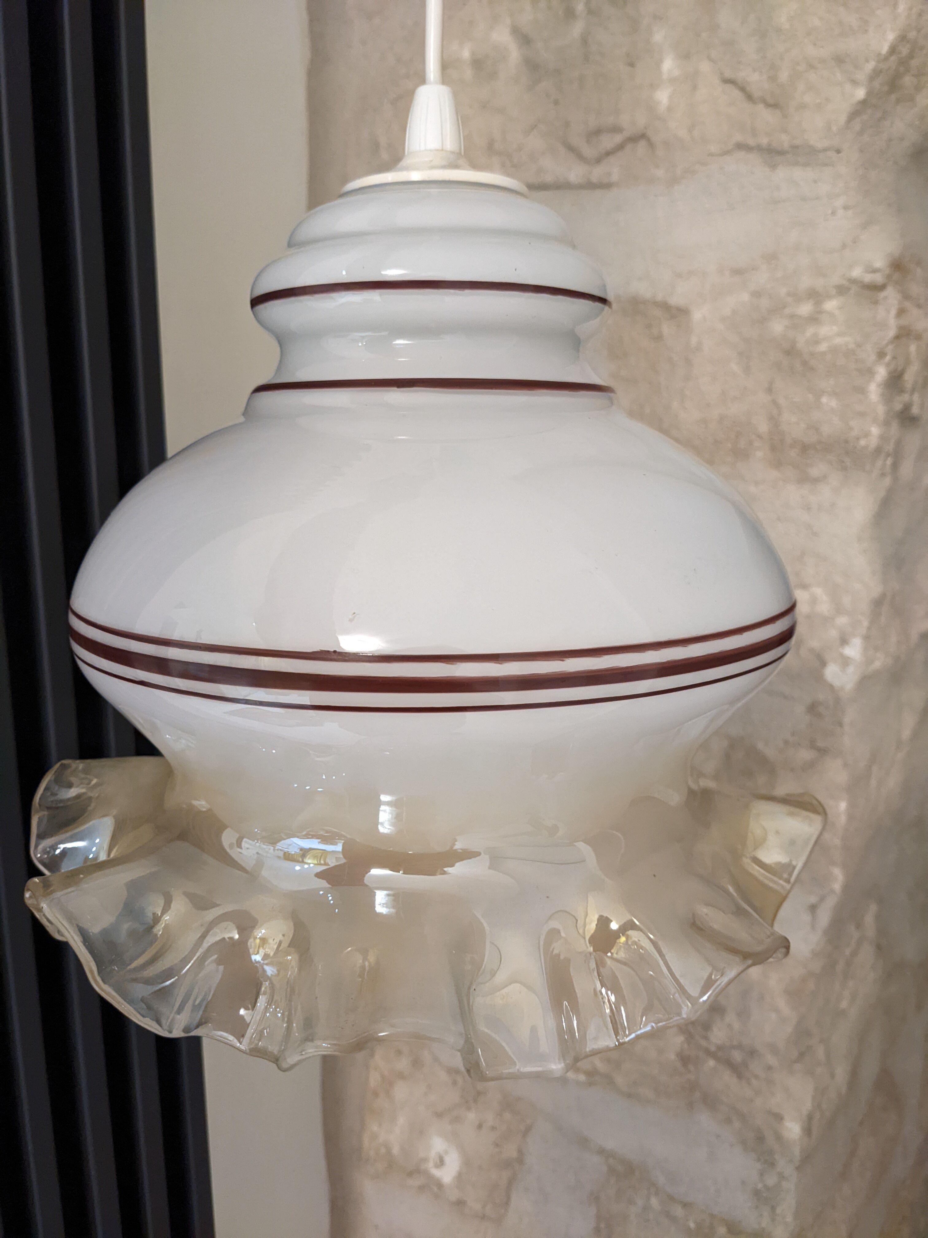 Mocha glass pendant light