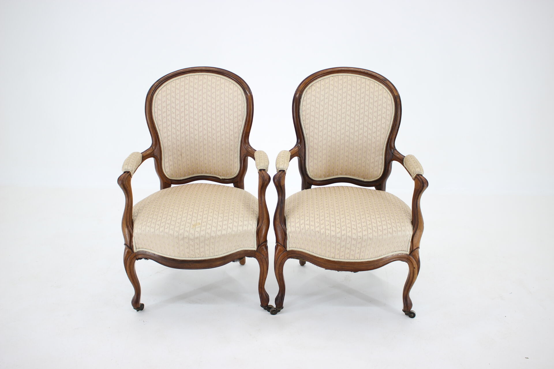 Pair of original danish rococo chairs 1900s