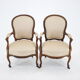 Pair of original danish rococo chairs 1900s