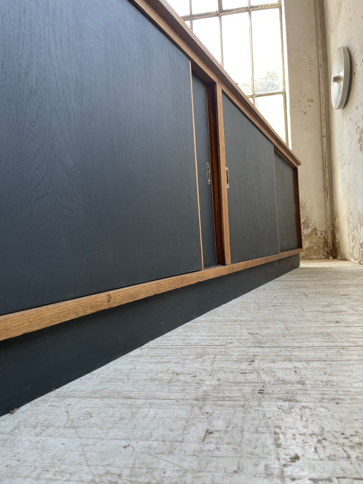 Two-sided counter sliding doors oak XXL 4m enfilade
