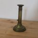 Antique brass push candle holder – vintage patinated candlestick H20 cm