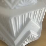 Art Deco Skycrapper ceiling light in opaline glass