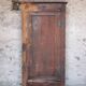 Antique wooden cabinet with 1 door, storage unit, bonnetière, kitchen furniture.
