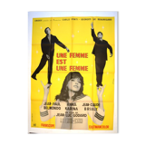 Movie poster "A Woman Is a Woman" 1961 Godard, Belmondo, Brialy...