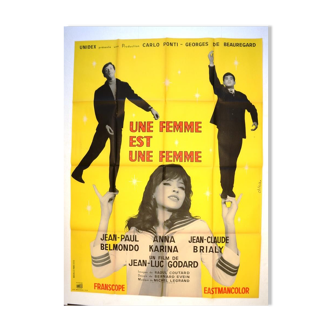 Affiche cinéma " Une Femme est une Femme " 1961 Godard, Belmondo, Brialy...