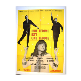 Movie poster "A Woman Is a Woman" 1961 Godard, Belmondo, Brialy...