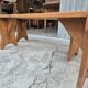 Set of 4 farm benches in old fir 1950s - 1m30