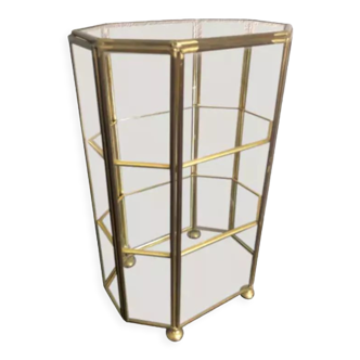 Glass and brass showcase