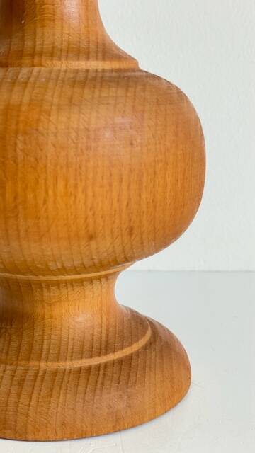 Vintage turned wooden lamp