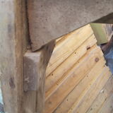Raw light wood bench