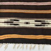 6x10 Dark Brown & Orange Strped Vintage Kilim Rug, 181x305Cm