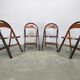 Set of Four Bauhaus Folding Chairs B751 by Ligna, Czechoslovakia 1930s
