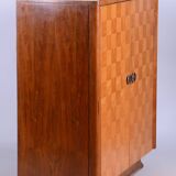 Restored ArtDeco Walnut Maple Wardrobe, J. Halabala, UP Zavody, Czechia, 1930s
