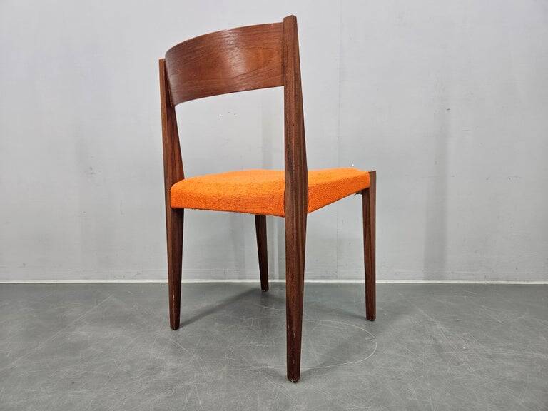 Set of Four Rare Teak PIA Chairs by Poul Cadovius, Girsberger, Denmark, 1960s