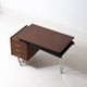 Floating minimalist hairpin desk by Nijkerk, 1950s