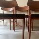 Set of 4 Scandinavian wooden chairs, danish desihn 1950