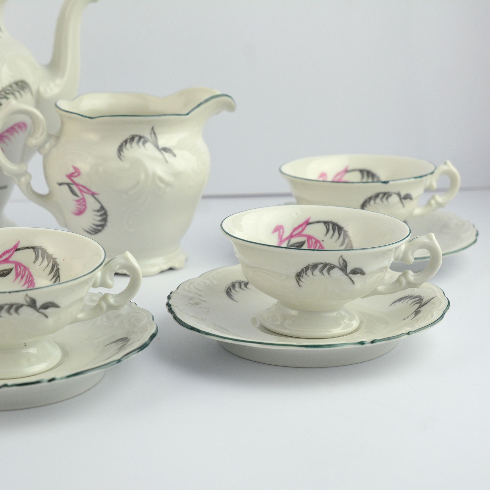 Porcelain tableware, coffee service, Wałbrzych, Poland, 1970s