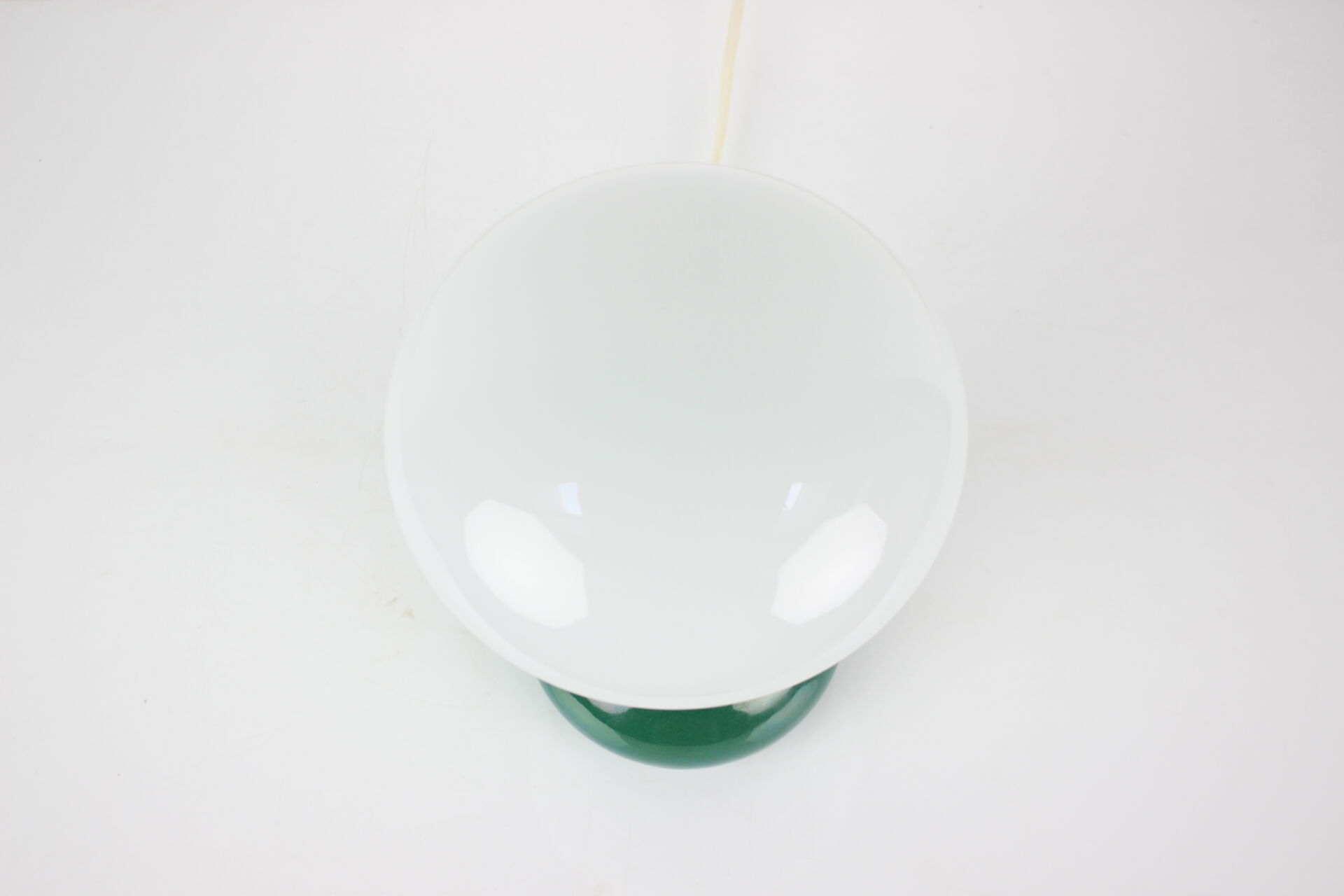 Vintage glass and ceramic table lamp osvetlovaci sklo valasske mezirici, 1970s