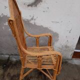 Fauteuil en rotin année 50