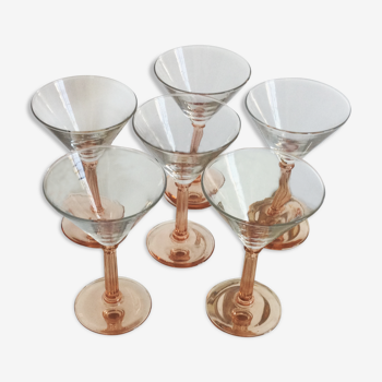 Verres sur pieds vintage