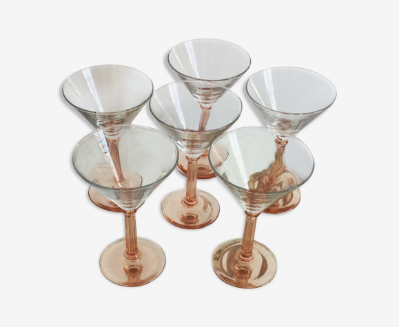 Verres sur pieds vintage