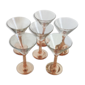 Verres sur pieds vintage