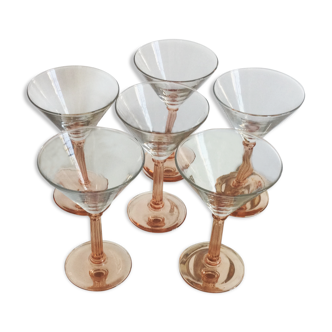 Verres sur pieds vintage
