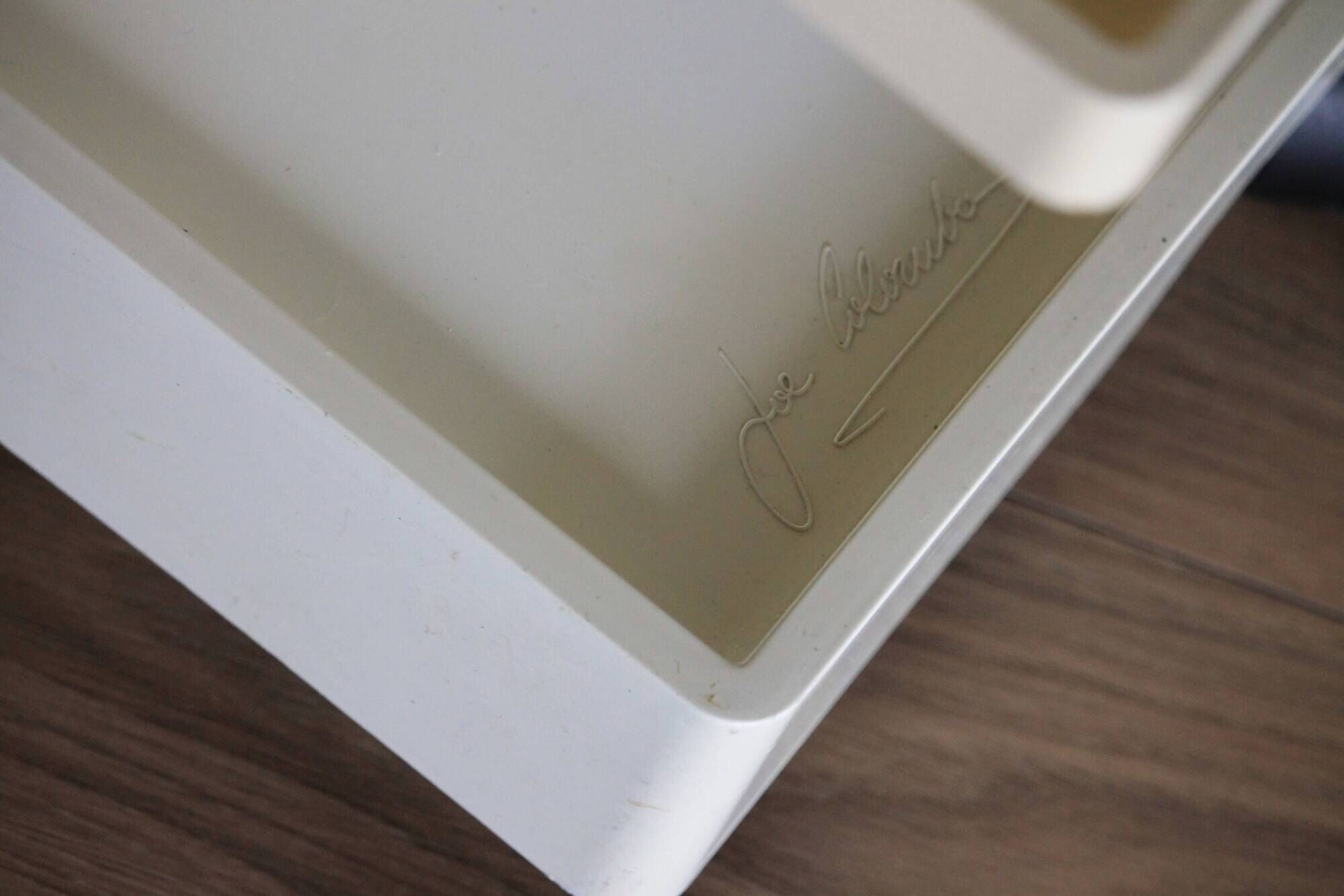 Vintage Boby Joe Colombo dessert trolley, space age 1970 Italian design.