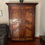 Antique burl walnut cabinet