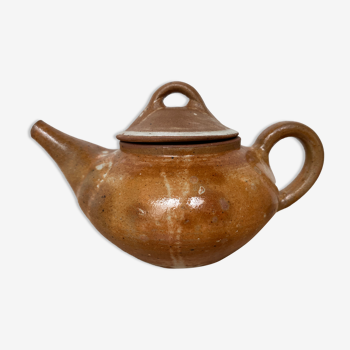 Glazed stoneware teapot