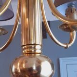 Lustre Art Déco en Bronze estampillé Petitot