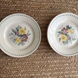 6 Digoin Sarreguemines flat plates from the 40s