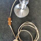 Pied de lampe ancien art déco métal et verre