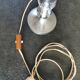 Antique Art Deco lamp base in metal and glass