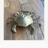 Brass crab ashtray
