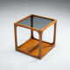 Jacob Brink sidetable in rosewood with smoked glass top
