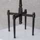 Brutalist iron mid-century floor and table lamp set