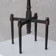 Lot de 4  lampadaires brutaliste en fer