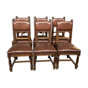 Chaises de style Renaissance-chêne