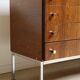 Vintage sideboard by Luigi Bartolini in rosewood and chrome metal, 1960