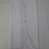 Taie d'oreiller blanche ancienne 78x74cm monogrammée et brodée main