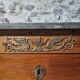Antique commode, walnut and oak, marble top, 3 drawers, France circa 1820–1850.