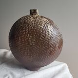 Large tambourine vase in stoneware