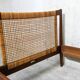 Daybed scandinave design Børge Mogensen pour Soborg Mobelfabrik 1950 's, teck et cannage