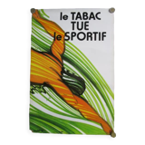 Affiche ratp ancienne dumont-contre le tabagisme-60x40