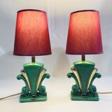 Pair of art deco lamps